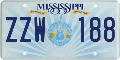 MS license plate ZZW188