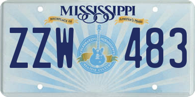 MS license plate ZZW483