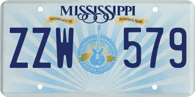 MS license plate ZZW579