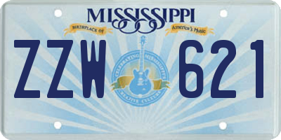 MS license plate ZZW621
