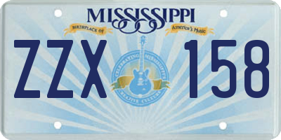 MS license plate ZZX158