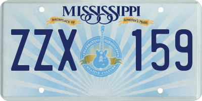 MS license plate ZZX159