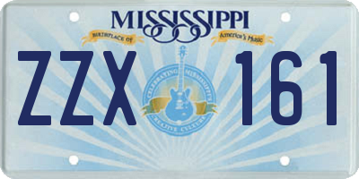 MS license plate ZZX161
