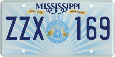 MS license plate ZZX169