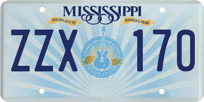 MS license plate ZZX170