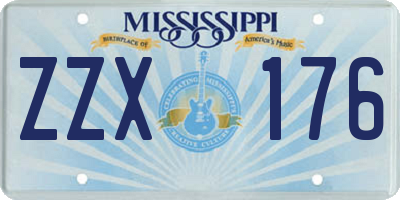 MS license plate ZZX176
