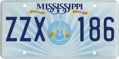 MS license plate ZZX186