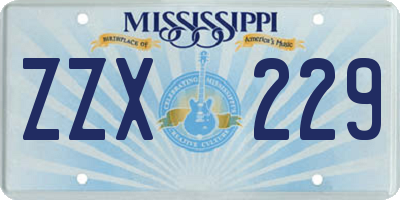 MS license plate ZZX229