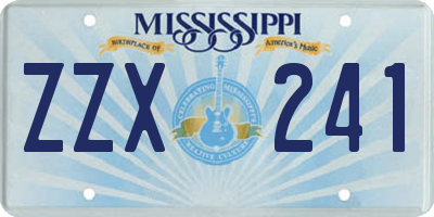 MS license plate ZZX241
