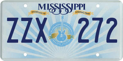 MS license plate ZZX272