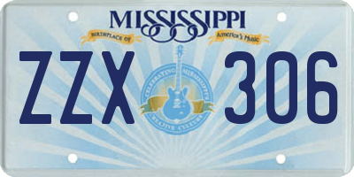 MS license plate ZZX306