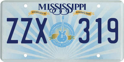 MS license plate ZZX319