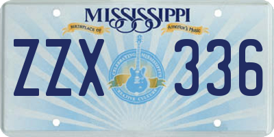 MS license plate ZZX336