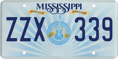 MS license plate ZZX339