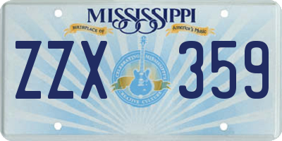 MS license plate ZZX359