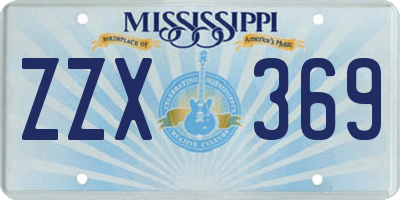 MS license plate ZZX369