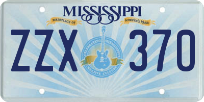 MS license plate ZZX370