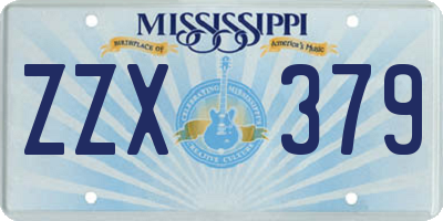 MS license plate ZZX379