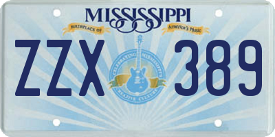 MS license plate ZZX389