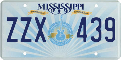 MS license plate ZZX439