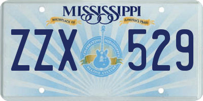MS license plate ZZX529