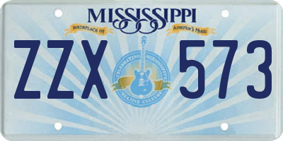 MS license plate ZZX573