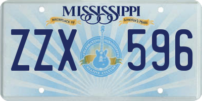 MS license plate ZZX596