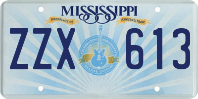 MS license plate ZZX613