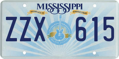 MS license plate ZZX615