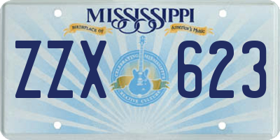 MS license plate ZZX623