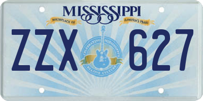 MS license plate ZZX627