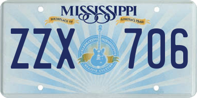 MS license plate ZZX706