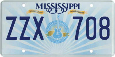 MS license plate ZZX708