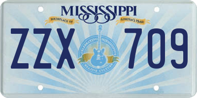 MS license plate ZZX709