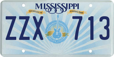 MS license plate ZZX713