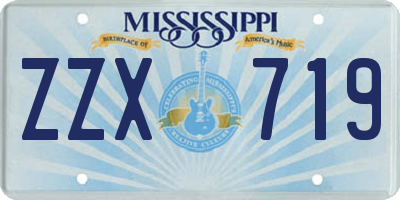 MS license plate ZZX719