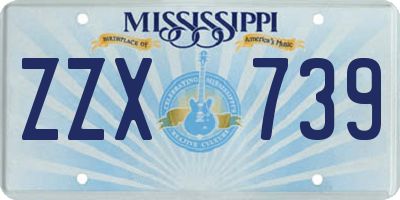 MS license plate ZZX739