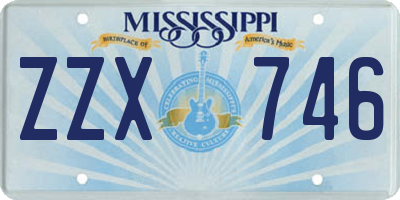 MS license plate ZZX746