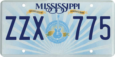 MS license plate ZZX775