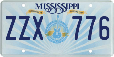 MS license plate ZZX776