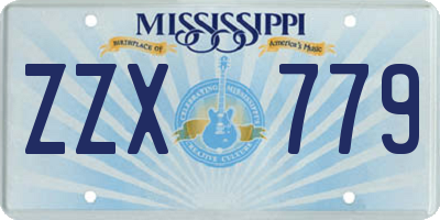 MS license plate ZZX779