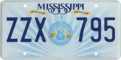 MS license plate ZZX795