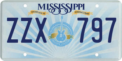 MS license plate ZZX797