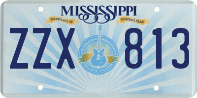 MS license plate ZZX813