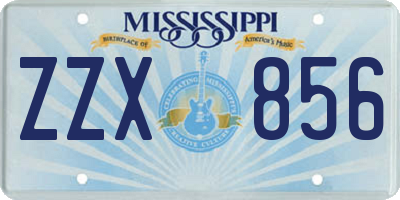 MS license plate ZZX856