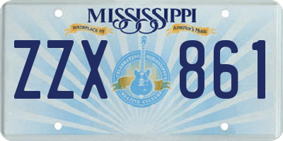 MS license plate ZZX861