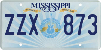 MS license plate ZZX873