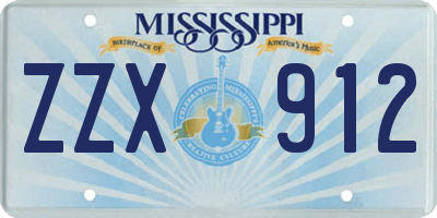 MS license plate ZZX912