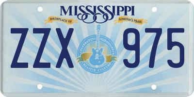 MS license plate ZZX975