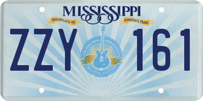 MS license plate ZZY161